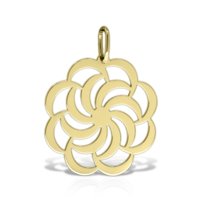 Pandantiv aur model floare