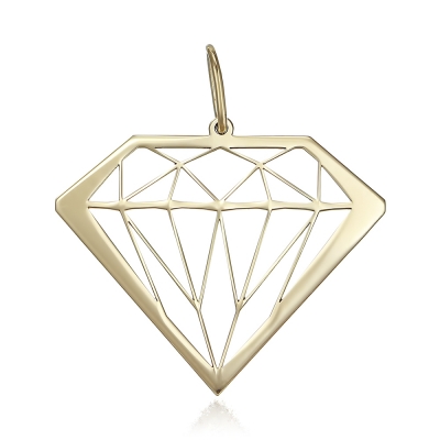 Pandantiv aur model diamant